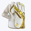 Whitedot Helix Wicket Keeping Gloves - White Gold