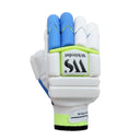 Whitedot Falcon Cricket Batting Gloves - White and Blue