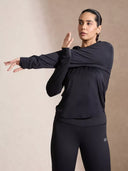Women's Ath Runner Zip Neck Black