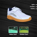 Nivia Flash Kids Badminton Shoe -White/Blue